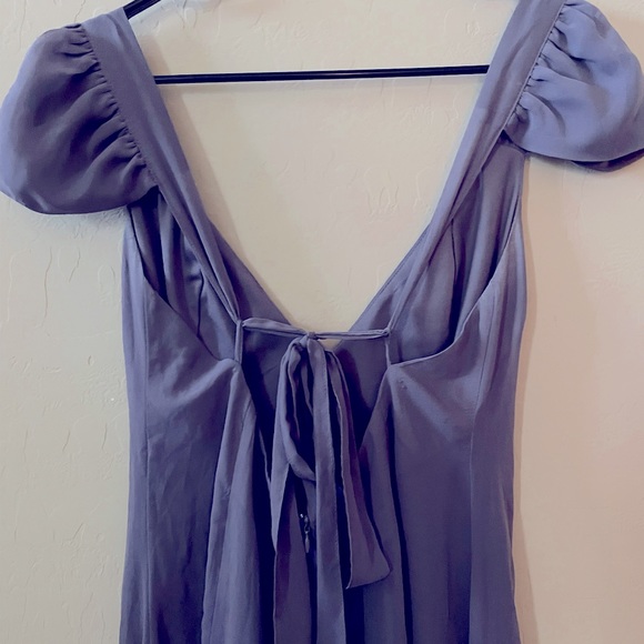 NastyGal Wideleg Chiffon Jumpsuit exclusive Lilac color SZ M! - Picture 3 of 6